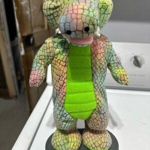 Gemmy singing & dancing Crocodile Rock Colorful Plush Dinosaur Toy